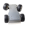Metal smart robot chassis with 85mm rubber wheels and dual DC motors