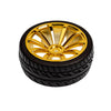 gold 65mm tt bo motor wheel with rubber tire