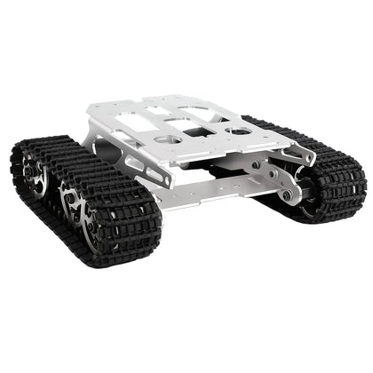 Crawler chassis with tank tracks and metal motors for robo kits