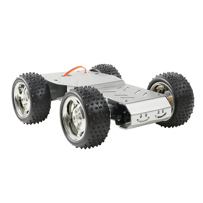 Aluminum robotic car platform with servo steering mechanism