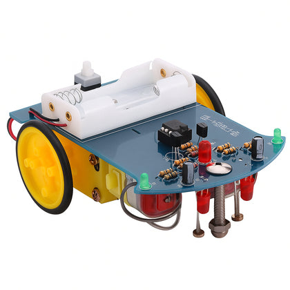 diy smart line follower robot kit with motors wheels and pcb