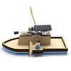 DIY solar wooden 3D model race boat