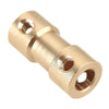Double pass brass universal adapter coupling