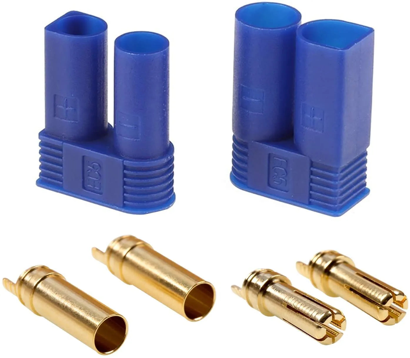 (1 Pair) 5mm EC5 Bullet Connector Male + Female Plugs Adapters Battery ...