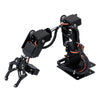 Black metal 6DOF robot arm with base