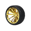 black and gold robot wheel for smart car