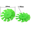 Green multi-blade boat propeller for DIY and RC projects