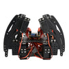 Side view of aluminium six-legged spider robot kit frame