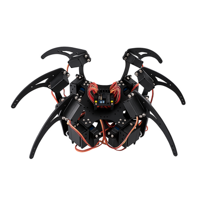 Top view of 18DOF aluminium hexapod kit structural frame