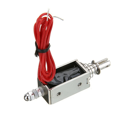 Front view of 12V magnetic solenoid long stroke actuator