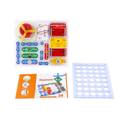 Full components layout of Model 34C Educational Electronic Experiments Kit