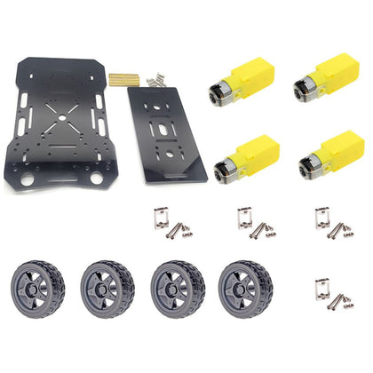 4WD Mini  trolley chassis With Motor, Bracket & Wheels