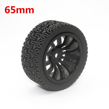 65mm black sponge rubber wheel for bo motor