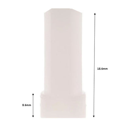 Side view of TT motor coupling shaft adapter