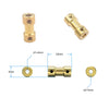 dual bore brass coupling used in compact drive modules