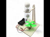 Floating Suspended Ball Experiment STEM Kit – DIY educational kit with wooden base, transparent airflow tube, foam ball, electric motor, fan blade, and user manual for demonstrating aerodynamics & Bernoulli’s theorem in classrooms, science fairs, and home projects.