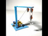 DIY pulley crane STEM educational toy kit with motor and control switch