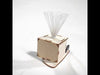 DIY Fiber Optic Lamp – Light science experiment kit with fiber optic cables, LED light source, wooden base, connector, and battery holder; hands-on STEM project demonstrating total internal reflection.