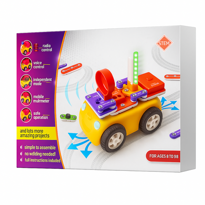 radio sensor activated stem car electronic experiment model