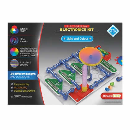 rgb light and colour snap circuit kit for kids