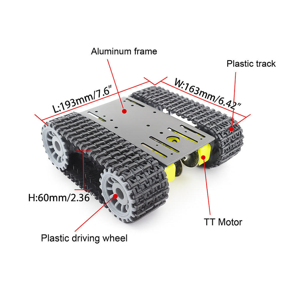 Car Base Robotics Chassis Robot Car 4WD Tracked Tank DIY Smart Vehicle Kit
