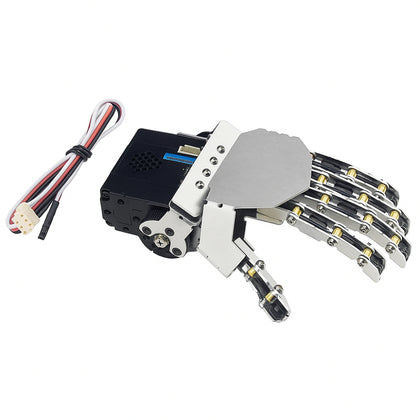 Front view of five-finger robotic hand kit gripper (right hand)
