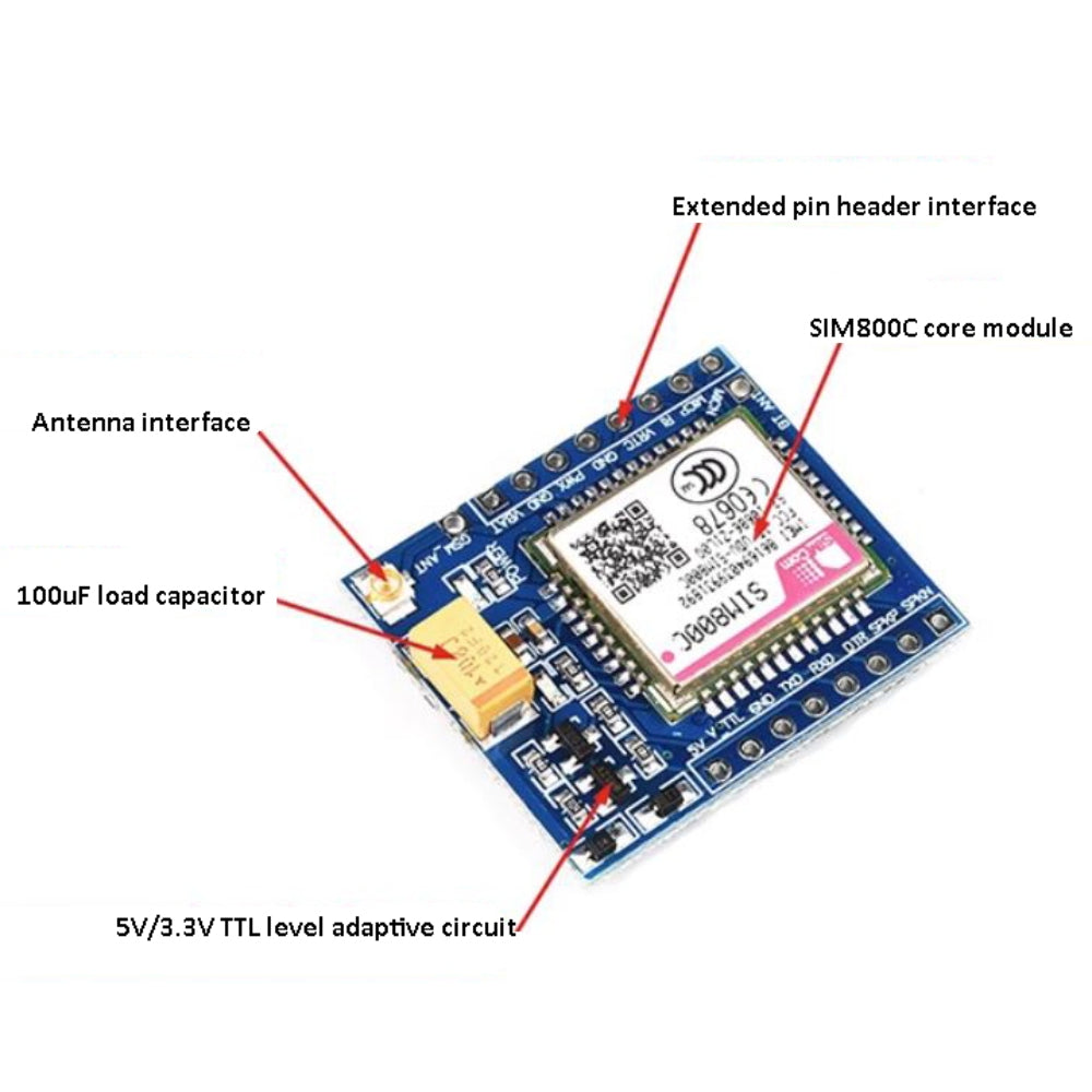 SIM800C GSM Module Development Board