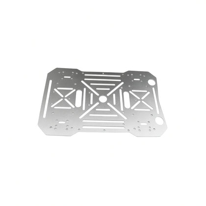 Single-layer aluminium robot chassis (19.5×12.8 cm)