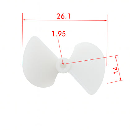High speed white nylon boat paddle propeller for 2mm motor shaft