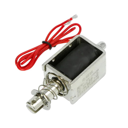 Front view of solenoid lock 12v long stroke actuator