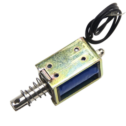 Side profile of 12V door solenoid high-force actuator