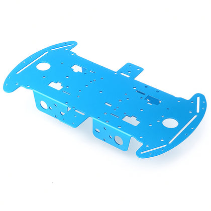tracked chassis 4WD aluminum bottom plate front view