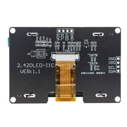 OLED 2.42 inch, 4 Pin IIC Interface 3.3V