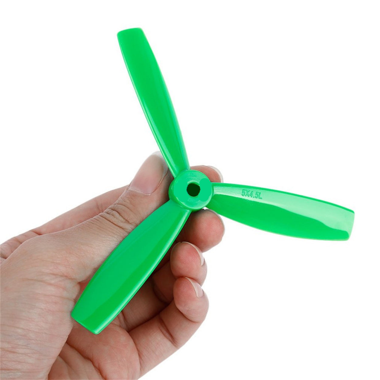 (2 Pairs) 5030 3-Blades CW CCW Propeller (Green+Black) for 250 mini Quadcopter