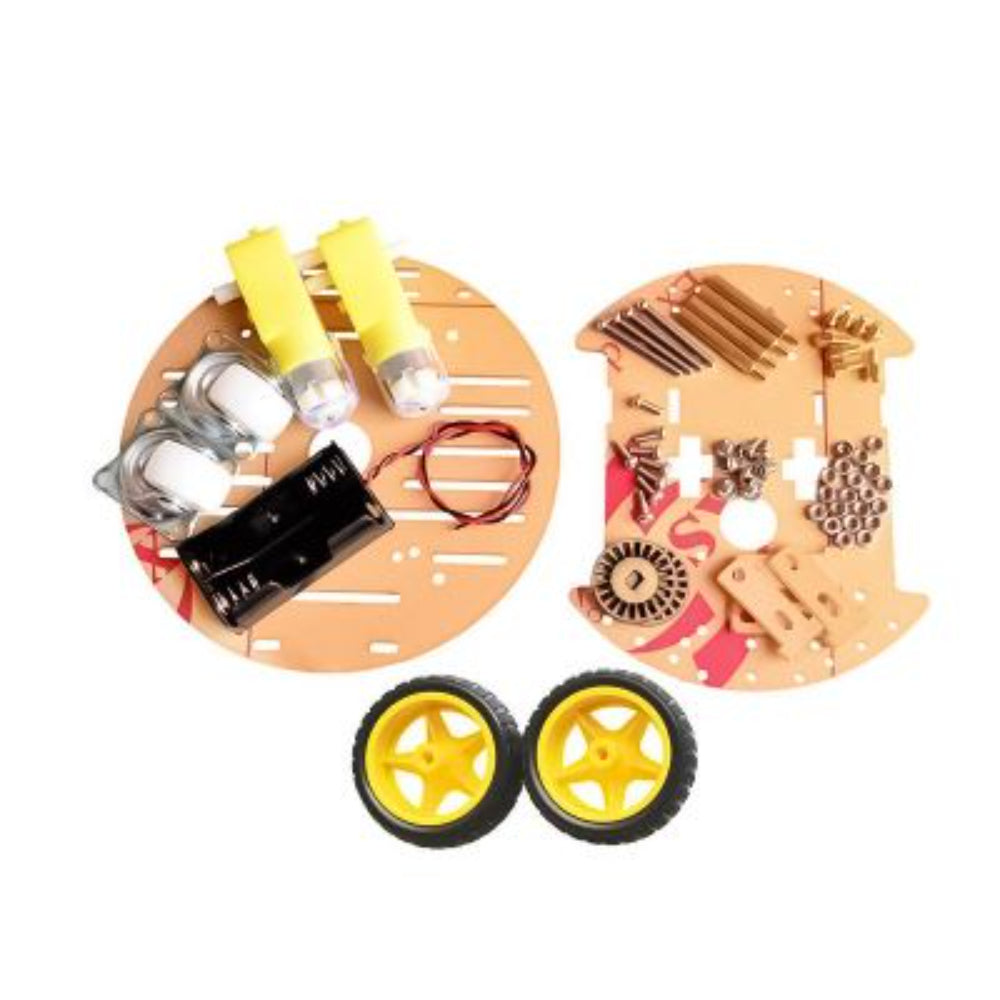 2 WD Disc Type Smart Car Transparent Chassis For Robot Car/tracking car With battery box