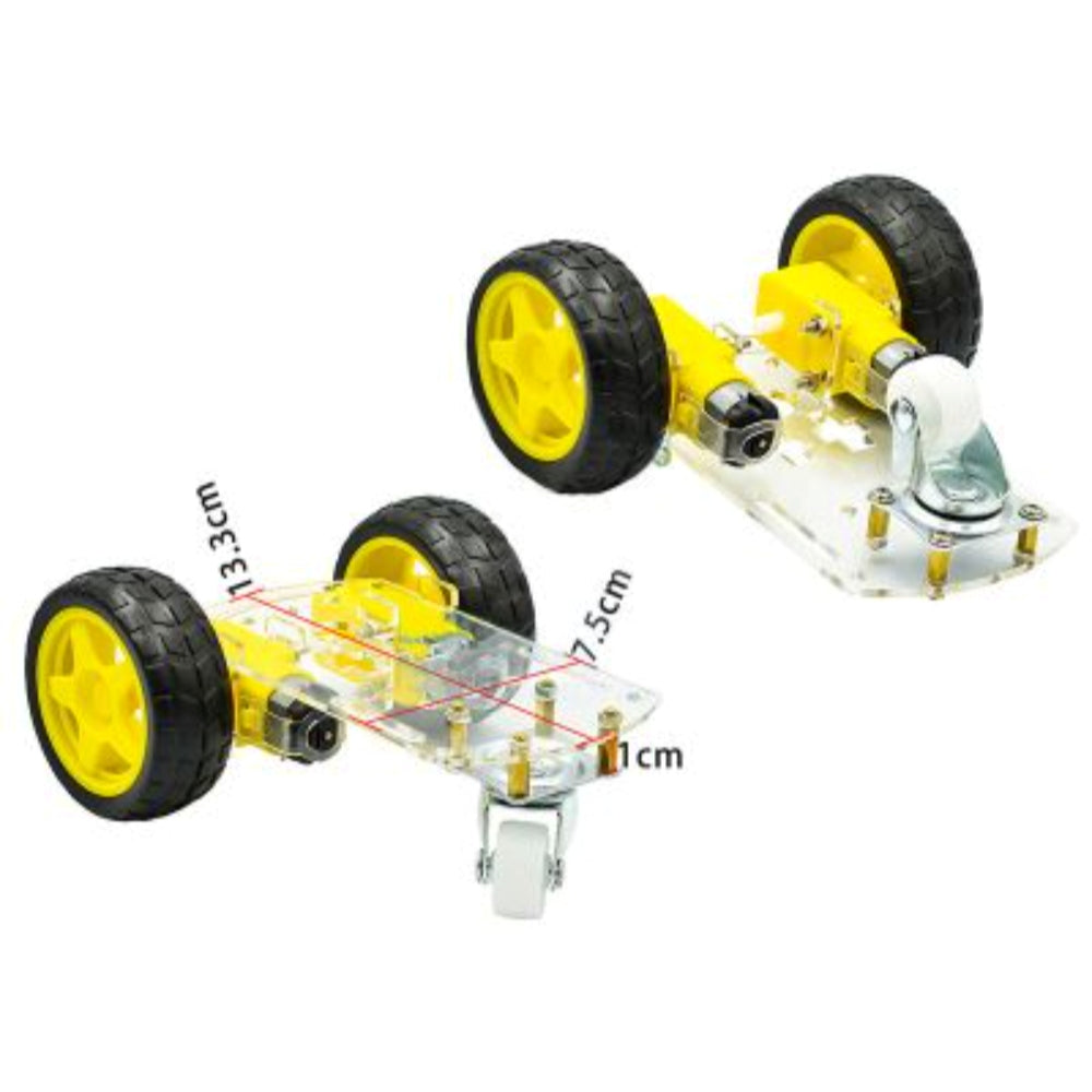 2 WD Mini Smart Car Transparent Chassis For Robot Car/tracking car Without battery box