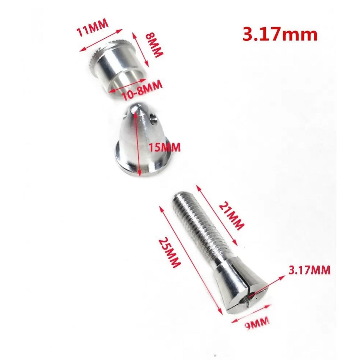 KIMISS 5er Set Propeller-Adapter – 5 Mm, Aluminium, Für RC-Motoren