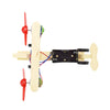 Electric double propeller glider wooden plane