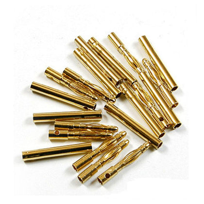2mm Gold Connectors-4 Pairs (8pcs.)
