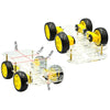 4 WD Double Layer Smart Car Transparent Chassis For Robot Car/tracking car With battery box