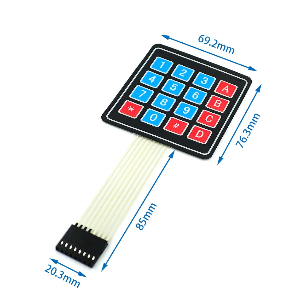 Keypad Matrix Line Pins 4×4 Matrix Keypad: Precise Input Control for Arduino Projects