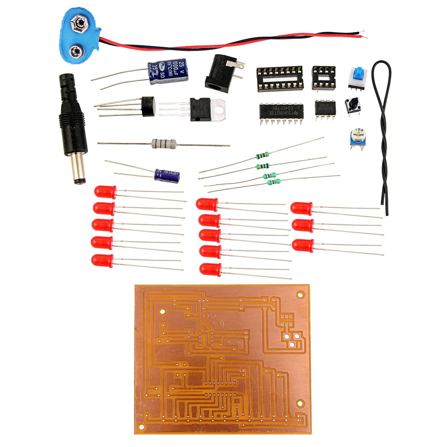 DIY Kit - 555 Timer Based Binary Counter : Mini Projects