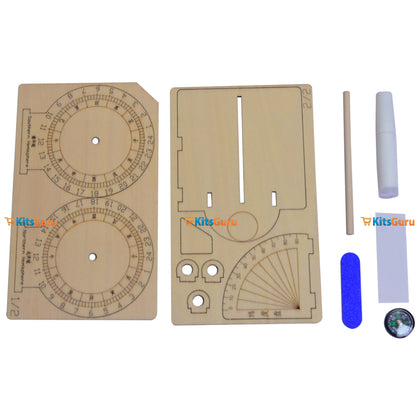 DIY STEM craft compass sundial science educational toy