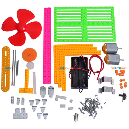 DIY STEM Head shaking fan mechanic gear educational toys for kids educational
