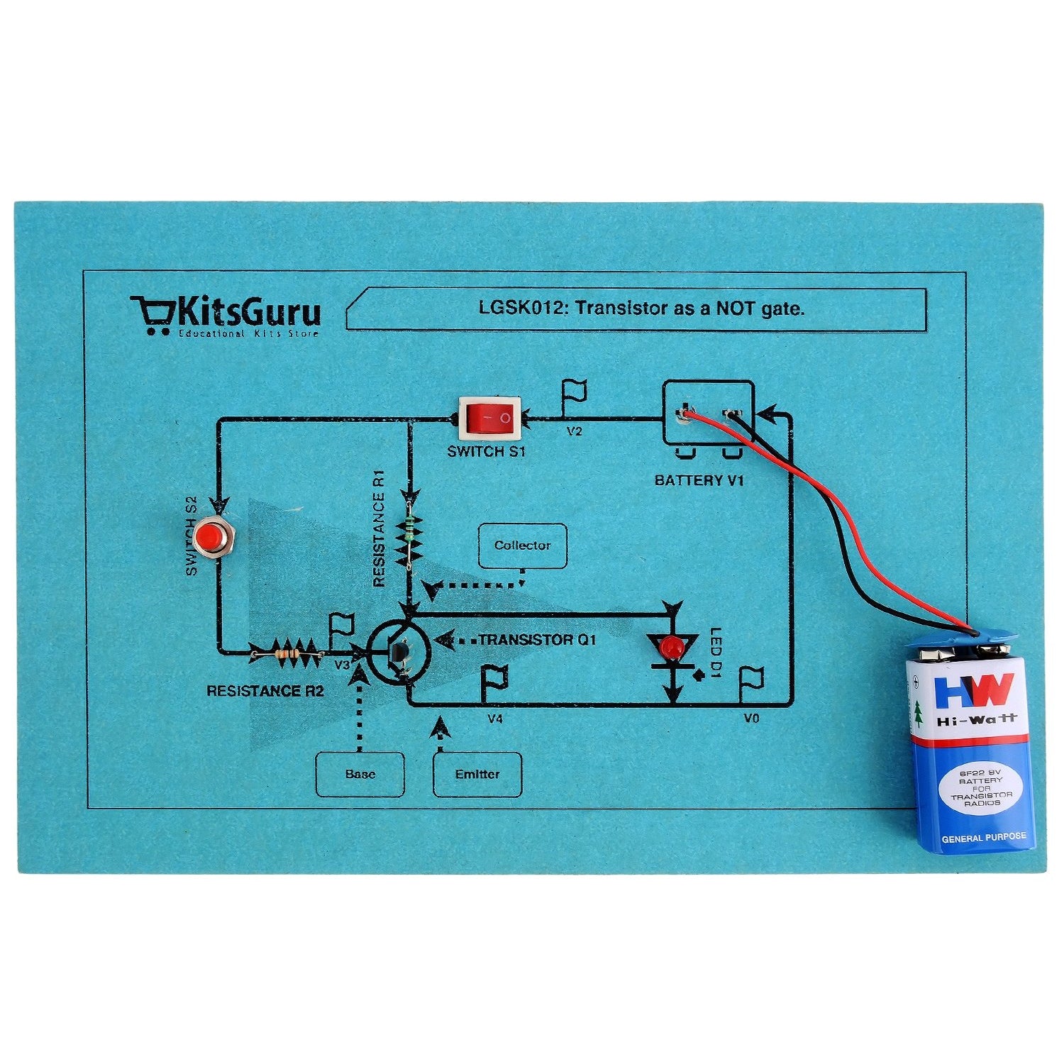 DIY Kit : Transistor as a NOT gate || KitsGuru