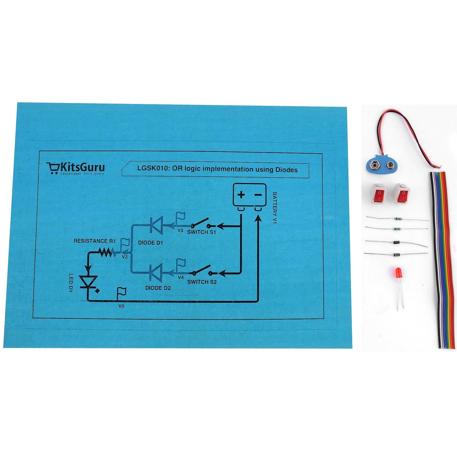 DIY Kit : OR logic implementation using Diodes || KitsGuru