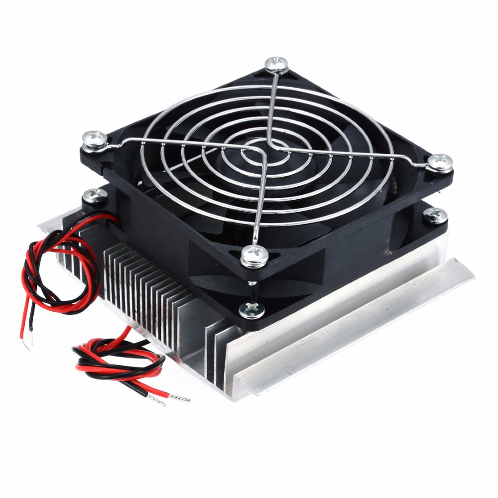 12V DIY Thermoelectric Peltier Refrigeration Cooling System Kit Semiconductor Cooler Conduction Moduleair Conditioner Cooling System Micro Air Cond