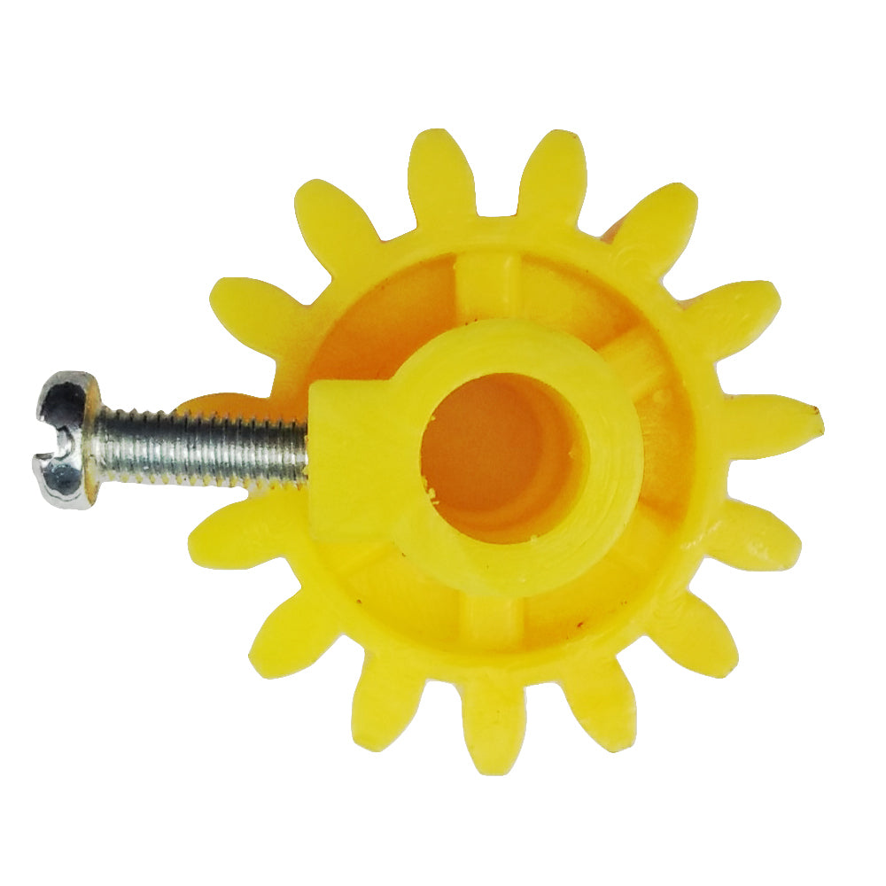 Thick Plastic Spur Gear Teeth 15 Dia 25mm Width 12mm Centre Hole Dia 6