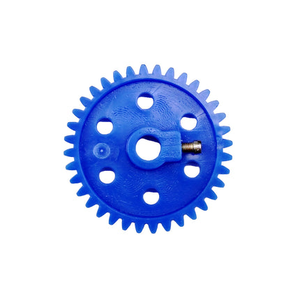 Thin Plastic Spur/Pinion Gear - Blue - 40mm Dia - 6mm Circular Centre Hole- 36 Teeth