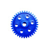 Thin Plastic Spur/Pinion Gear - Blue - 40mm Dia - 6mm Circular Centre Hole- 36 Teeth